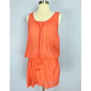 J Crew Whisper Gauze Sand Dollar Tunic, Coral